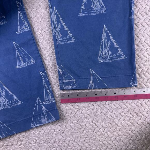 Vineyard Vines Breaker Pants All over print Blue Sail Boat Men’s 36x30 Golf NWT - Picture 12 of 16
